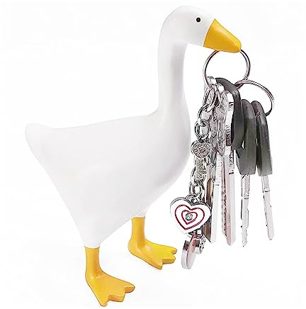 Magnetischer Schlüsselhalter,Resin Gans Ente Statue Kreative Kunst Schlüsselhalter,3D Niedliche Tierfiguren Schlüsselhalter, Schlüsselaufhänger Autoschlüssel Organizer,Einweihungsgeschenke (Stil 3)