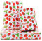NEPOG Erdbeer-Geschenkpapier für Mädchen, Kinder, Jungen, süße Blumen, süße Erdbeeren, fruchtiges Design, 6 Blatt, flach gefaltet, 50,8 x 71,1 cm pro Blatt, Geschenkpapier für Geburtstag, Hochzeit,