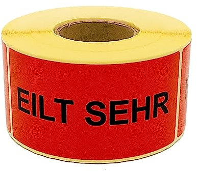 MD Labels Warnetiketten auf rolle 100x50mm 500 Stück EILT SEHR Versandaufkleber