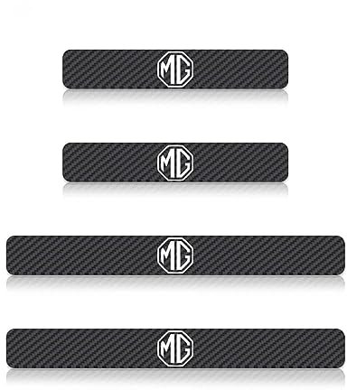 BEABAG 4Pcs Car Door Sill Protector, for MG ZS Ev Hs Ehs EZS GT 6 7 350 42 550 Car Scuff Plate Door Sill Trim Step Protector Car Door Edge Entry Guards Stickers