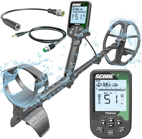 Nokta Score Metalldetektor für Erwachsene, vollständig wasserdicht, wiederaufladbar, Multi-Frequenz, einfach zu bedienende Detektoren für die Schatzsuche (Punktzahl)