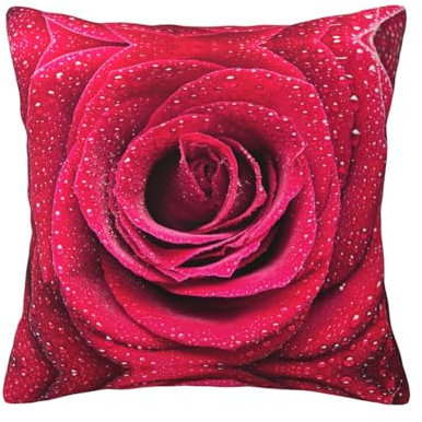 HAHAFU Rose Pattern Silk Pillow Cases, Print Anti Wrinkle And Stain Resistant Hotel Quality Fabric Pillow Cases/Pillow Protectors