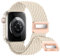 Nepfaivy Geflochtenes Armband Kompatibel mit Apple Watch Armband 40mm 41mm 38mm 42mm, Nylon Elastisches Band mit Magnetischer Schnalle für iWatch Series 10/9/8/SE/7/6/5/4/3/2/1, Sternenlicht