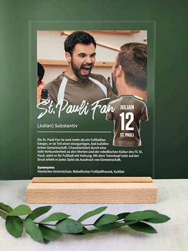 St Pauli Geschenk personalisiert - Acryl Geschenk - Definition: St Pauli Fan - St Pauli Fanartikel, St Pauli Fangeschenk, St Pauli Geschenke, Geschenk für St Paulifans