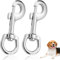 2 Stück Karabiner für Hundeleine, Karabinerhaken mit Drehgelenk aus Edelstahl, Karabiner Drehgelenk, für Hundeleinen und Outdoor-Aktivitäten, Versatile Karabiner für Schlüsselbunde und Haustierzubehör