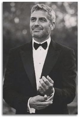 George Clooney Schauspieler und Filmemacher, berühmte Film- und Fernsehfiguren, Popmusikfiguren, Poster, Dekoration, Leinwand, Kunstdekoration, Druck, Signaturfoto, Wohnzimmer, Heimdekoration, 20 x 30