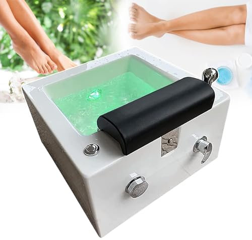 pealiritansemen Foot Soaking Basin, Foot Massage Bathtub, Foot Bath Tub With Hot And Cold Adjustment And Colorful Lamp, Suitable For Beauty Salons, Nail Salons, Health Centers
