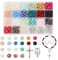NBEADS Rosenkranz Kreuz Bausatz, 1120 Stück Bausatz Rosenkranzkreuz Kreuz Perlen Kit Glasperlen Schmuck Bastelset für Rosenkranz Ostern Armband Halskette Machen
