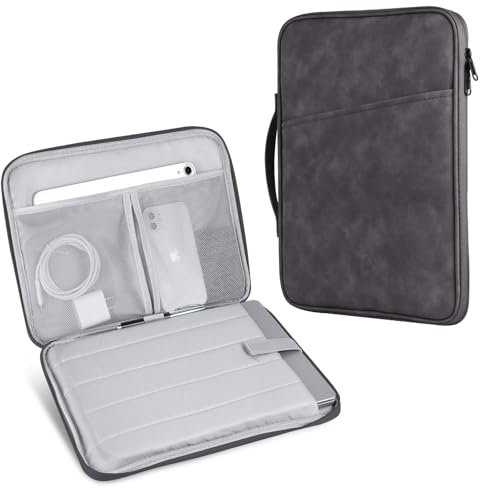 HoYiXi 15 16 Inch Laptop Sleeve Case for MacBook Pro 16/15.4'' MacBook Pro 15/15.6 inch Dell XPS/With Anti-Drop Protective Case 15''-16'' Dell Lenovo HP ASUS Acer Surface PC-grey