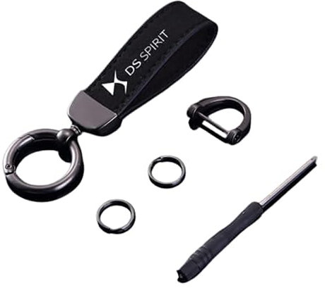 SEGSFGHD Auto Porte-clé, pour Citroen DS Spirit DS3 DS4 DS5 DS6 DS7 DS9 DS5LS Porte Clef Voiture pour Voiture Porte-clés en Cuir Voiture Accessoires,A