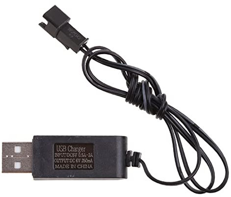 Kadagg USB 6V 250mA NiMh/NiCd Batteria USB per pacchi Batteria NiMh/NiCd 5S, Giocattolo Elettrico 2P per Camion ABS