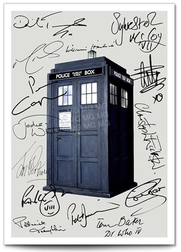 Dr Who Cast All Doctors Signed Autograph A4 Poster Photo Print TV Show Series Season Framed DVD Boxset Memorabilia Gift (A3 poster only)