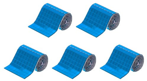 sourcing map Lot de 2400 carreaux de mosaïque autocollants en verre pour boule à discothèque, bricolage, décoration KTV Bleu foncé 5 x 5 mm