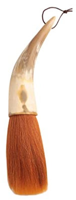 Mumuve Chinesischer Pinselstift Ochsenhorn Stifthalter Großer Schreibpinsel Gebogene Hörner Malerei Pinsel Stift für Paare