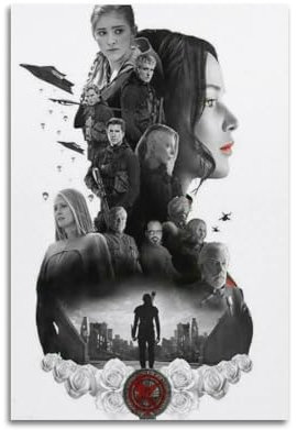 NHDERYBNF Filmposter Tribute von Panem, dekoratives Gemälde, Leinwand, Wandposter und Kunstdruck, modernes Familienschlafzimmer-Dekor-Poster, 60 x 90 cm