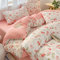 GETIYA Elegant Blumen Bettwäsche 100x135 Baumwolle Bettwäsche Bunt Blattmuster Blumenmuster Bettbezug Weiß Rosa Wendebettwäsche Mädchen Deckenbezug Zweiteilig mit 1 Kissenbezug 40x60