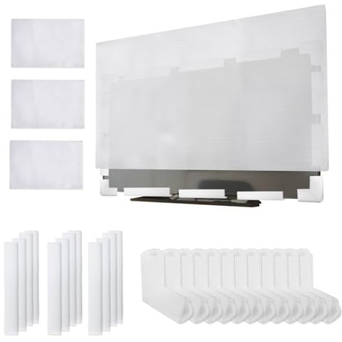 TV Cushioning Foam Set Includes 3 Flat Screen TV Cover Fits up to 65'' W x 36'' H 12 Pcs Moving Corner Edge Protectors 12 Pcs U-Shaped Protection Side Moving Foam Corner Protectors