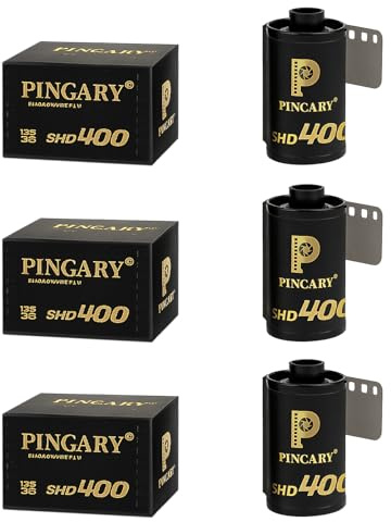 Pincary ISO 400 SHD400 Black and White Film 35mm for Campus Projects, Scan Friendly and for Portraits, 36EXP - 6 Pack