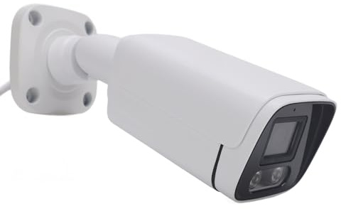 HELEVIA Telecamera IP POE 4K, Telecamera di Monitoraggio di Sicurezza Ad Alta Definizione 6 MP, Telecamere di Sicurezza con Visione Notturna Grandangolare a 120° e Tenuta Stagna