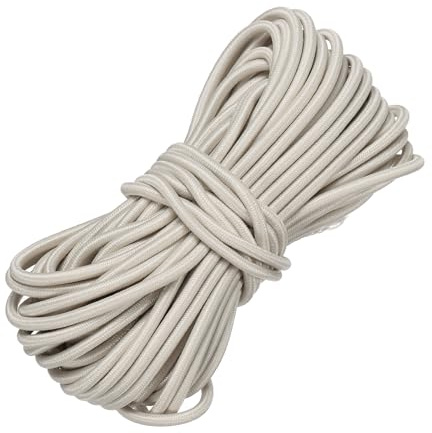 PATIKIL Elastic Bungee Cord, 3mm x 10m Heavy Duty Polyester Bungee Shock Cords Kayak Stretch String Rope for Kayak Strap Tarp Tie Boating Tent Camping DIY Craft, Beige
