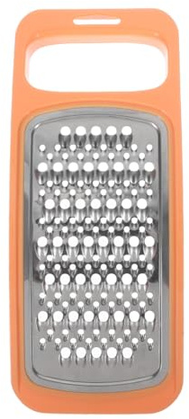Luxshiny Doppelseitige Küchenreibe Edelstahl Multifunktions Gemüsereibe | Orange Kartoffelreibe Mit Rutschfestem Griff, Professioneller Karotten Für Haushalt Und Gastronomie, 1 Stück