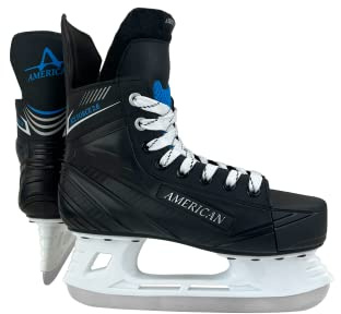 American Athletic Shoe Boy's Ice Force Hockey Skates, Black, 2