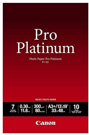 Canon 2768B018 PT-101 Pro Platinum Photopaper A3+ 10 Blatt Pack