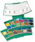 Pelikan 724344 - Deckfarbkasten ProColor, 24 Farben, inkl. 1 Tube Deckweiß, grün