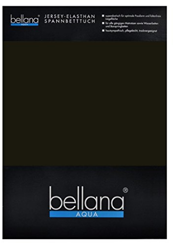 Bellana® Aqua Jersey Multifunktions-Spannbettlaken für Wasserbetten in Normal- und Übergrößen, 90-100-120x200-220 cm in schwarz
