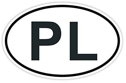 easydruck24de Aufkleber Länderkennzeichen Polen 14,5 cm - kfz222 | witterungsbeständig, vergilbungsfrei, UV-beständig, für Auto Roller LKW
