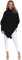 Merry Style Damen Poncho M83N4 (Schwarz)