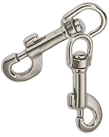 Wirbel-Karabinerhaken - Edelstahl rostfrei, 75 mm