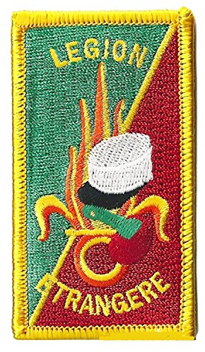 Aufnäher mit französischem Legion Étrangère Logo, bestickt, militärisch, zum Aufbügeln