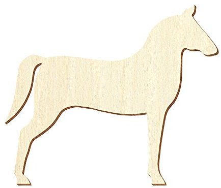 Holz Pferd V1 - Deko Basteln 5-40cm, Größe:Höhe 13cm