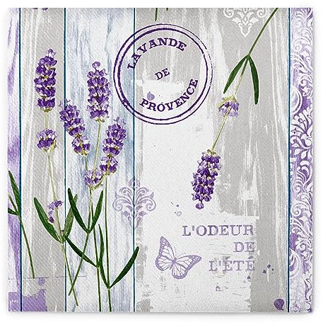 Sovie HORECA Linclass® Airlaid Servietten, Der Hingucker auf Ihrem Frühlingstisch, fliederfarbener Lavendel, 40 x 40 cm, 50 Stück - LAVINIA