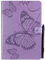 SATURCASE - Funda para Samsung Galaxy Tab S4 10,5 (Piel sintética, función Atril, Tarjetero, función Atril), diseño de Mariposas Morado