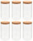 vidaXL 6x Pots de Conservation en Verre et Couvercle en Liège Bocaux de Conservation Bocaux de Stockage Spaghettis Pâtes Riz Aliments Secs 1400 ml