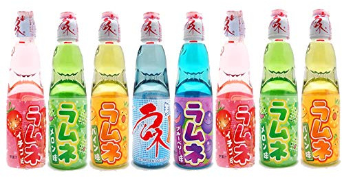 Hatakosen Ramune Soda (Fruity Gift Set) 200ml (8 Bottles)