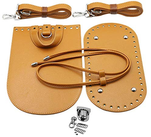 Hellery 7telig Taschenzubehör, inkl. Taschenboden Tascheneinlegeboden Taschenseiten, Schulterriemen für Handtasche - Braun
