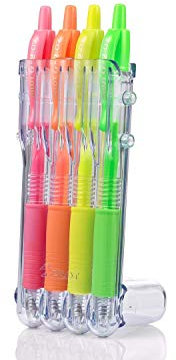 PILOT Gelschreiber G2 07 Neon Set2Go, 4er Etui