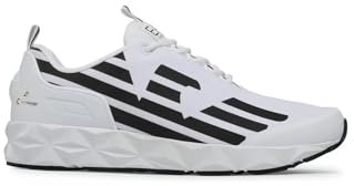 EA7 Emporio Armani SNEAKER NYLON BIANCO UOMO LOGO LATERALE STRINGHE PARA ASIMMETRICA