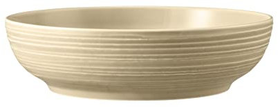 SELTMANN WEIDEN Schale - Foodbowl - Durchmesser: 25,5 cm - Höhe 6,9 cm - Beat - Form: Rund mit Rillenrelief - moderner Stil - Sandbeige - Color Glaze