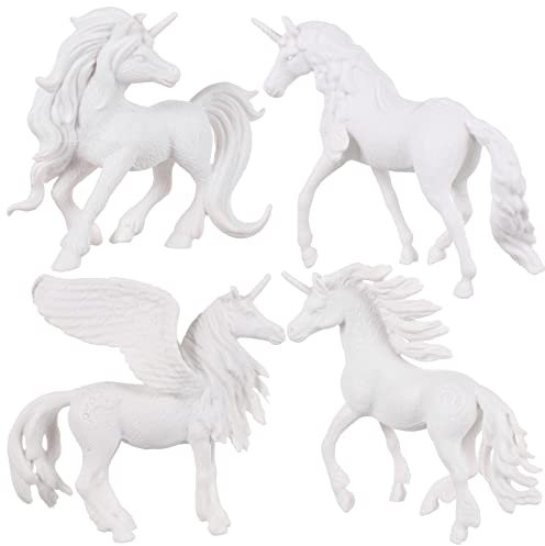 STOBOK DIY Painting , White Painting Craft Kit Arts and Crafts for Kids, Drawing 3D Toys for Children 4PCS