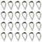 24 pezzi M3 304 in acciaio inox capicorda fune metallica ditali per cavi in acciaio da 2,5-3,0 mm