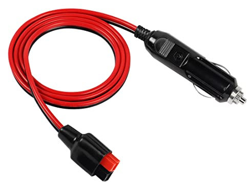 Car Cigarette Lighter to Solar Panel Connectors Cable YACSEJAO Cigarette Lighter 45A Solar Connector 14AWG Extension Cable, with Internal 15A Fuse for RV Portable Power Station Lipo Battery 1M