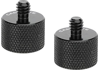 CAMVATE 5/8-27 Female to 1/4-20 Male Mic Stand Thread Adapter(2-Pack) - 3276