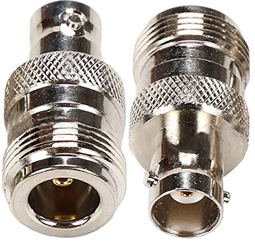 Fohevers 2 Pcs N Female to BNC Female Adapter BNC to N Adapter for RF WiFi Antenna Extension Cable Telecom BNC to N-type Coaxial Connector Broadcast Radios Wi-Fi