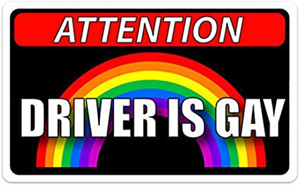 Auto Aufkleber - I Love Gay /Driver is Gay Rainbow Regenbogen Gay Pride LGBT Aufkleber wasserdichte Autoaufkleber PVC Auto Aufkleber Reflektierende Schutzaufkleber Für Autos Motorrad Reflektiere