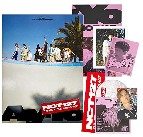 NCT 127 - 4th Album Repackage [Ay-Yo] (A Ver.) CD-R + Photo Book + Postcard + Folded Poster + Sticker + LOGO Sticker + Photo Card + 2 Pin Button Badges + 4 Extra Photocards