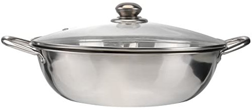 HEMOTON Hot Soup Pot with Divider Induction Cooker Pot Induction Shabu Pot Stainless Steel Saucepan Frying Pan Stainless Steel Pan with Lid Mandarin Pot Double Sided South Korea